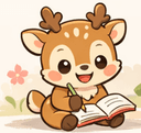 Shika-kun studying with audio